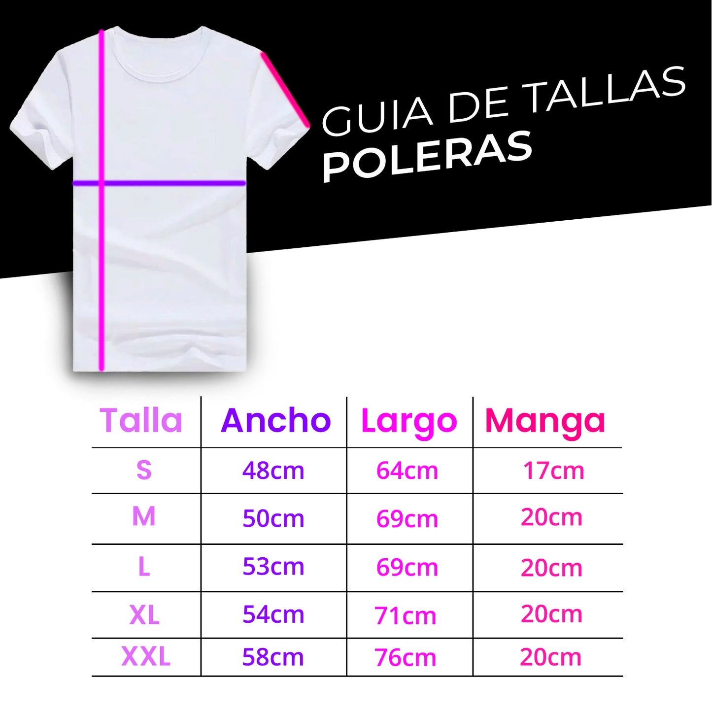 Polera de Algodón para Estampar Colores