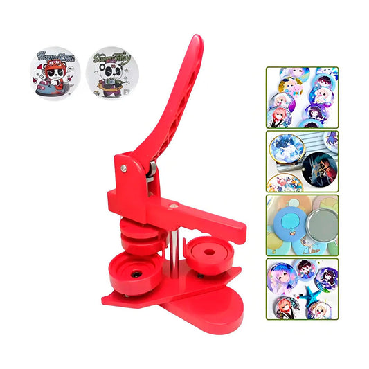 Maquina de Chapitas + Prensa matriz De 58mm + 100 Chapitas + cortador